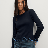 Veronica Beard - Elianne Ruffle-Trim T-Shirt