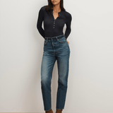 Veronica Beard - Drexler Ribbed Henley Top