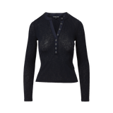 Veronica Beard - Drexler Ribbed Henley Top