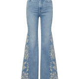 Veronica Beard - Joplin Embroidered Flare Jean