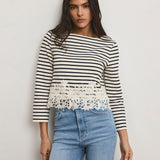 Veronica Beard - Hovey Striped Lace T - Shirt
