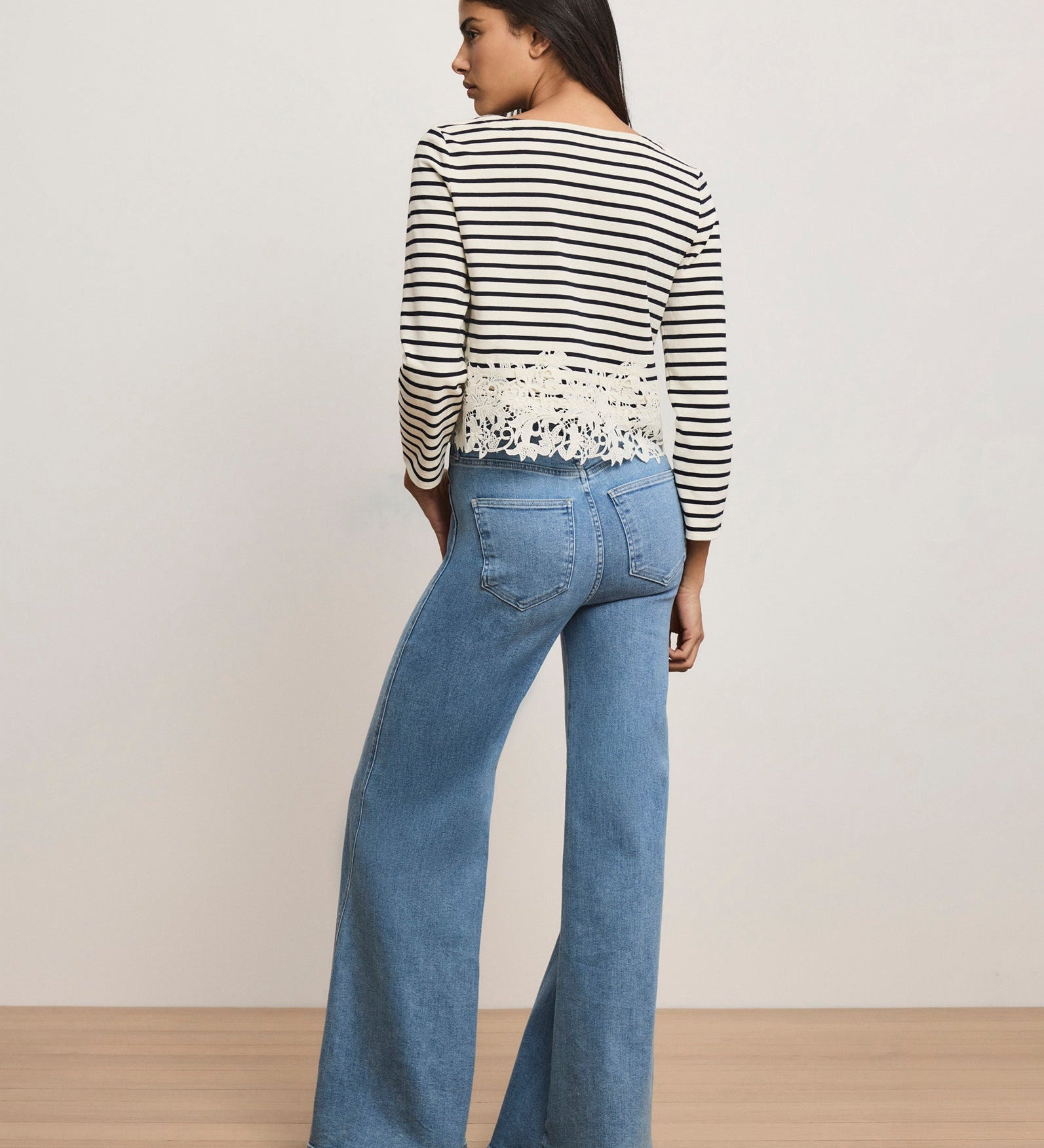 Veronica Beard - Hovey Striped Lace T - Shirt