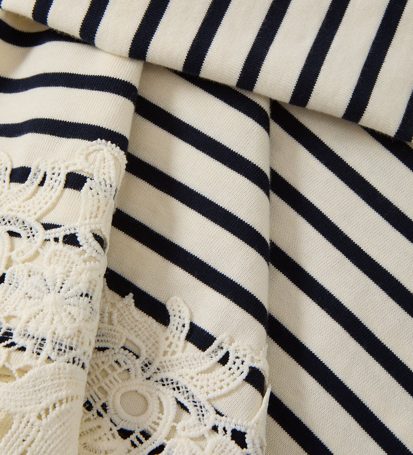 Veronica Beard - Hovey Striped Lace T - Shirt