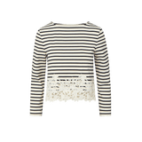 Veronica Beard - Hovey Striped Lace T - Shirt