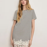 Veronica Beard - Rhue Striped Lace - Hem Mini Dress