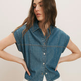 Veronica Beard - Nestor Chambray Button - Down Shirt