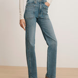 Veronica Beard - Dylan Patch - Pocket Straight - Leg Jean