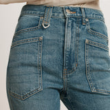 Veronica Beard - Dylan Patch - Pocket Straight - Leg Jean