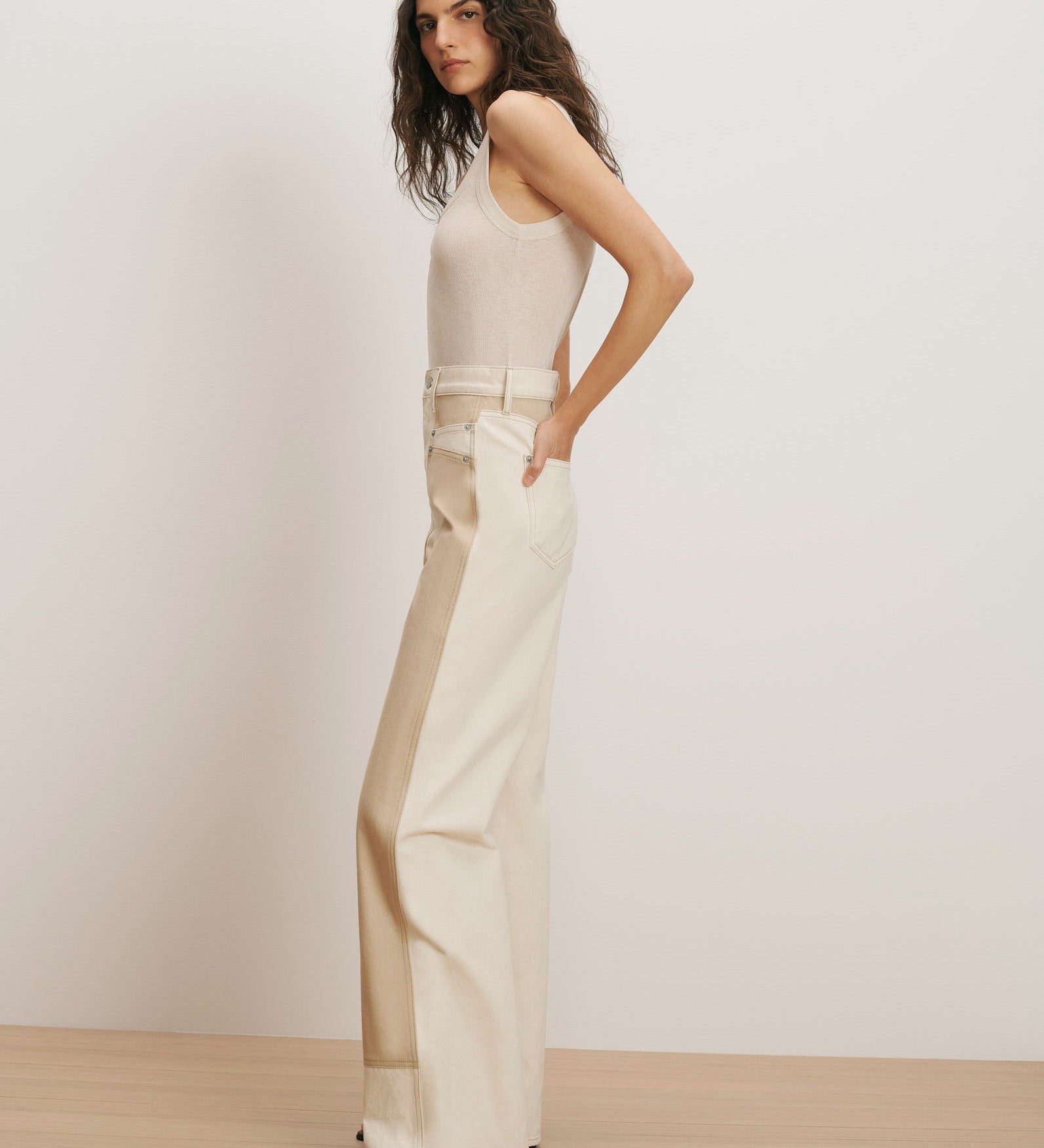 Veronica Beard - Taylor Color - Block Wide - Leg Jean