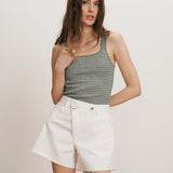 Veronica Beard - Ellis Crossover - Waistband Denim Short