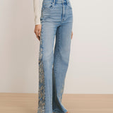 Veronica Beard - Joplin Embroidered Flare Jean