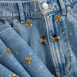 Veronica Beard - Kasey Embellished Wide - Leg Jean