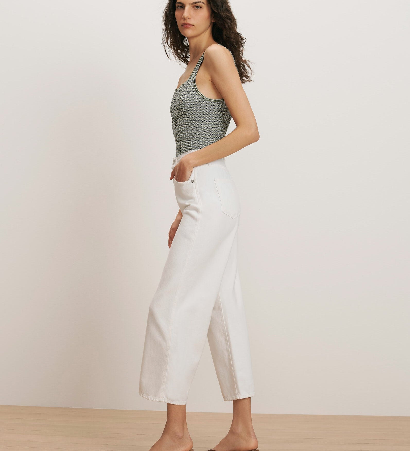 Veronica Beard - Taylor Cropped Wide - Leg Jean
