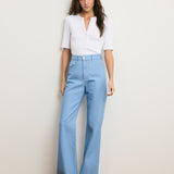 Veronica Beard - Crosbie Flap - Pocket Slim Wide - Leg Jean