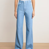 Veronica Beard - Crosbie Flap - Pocket Slim Wide - Leg Jean