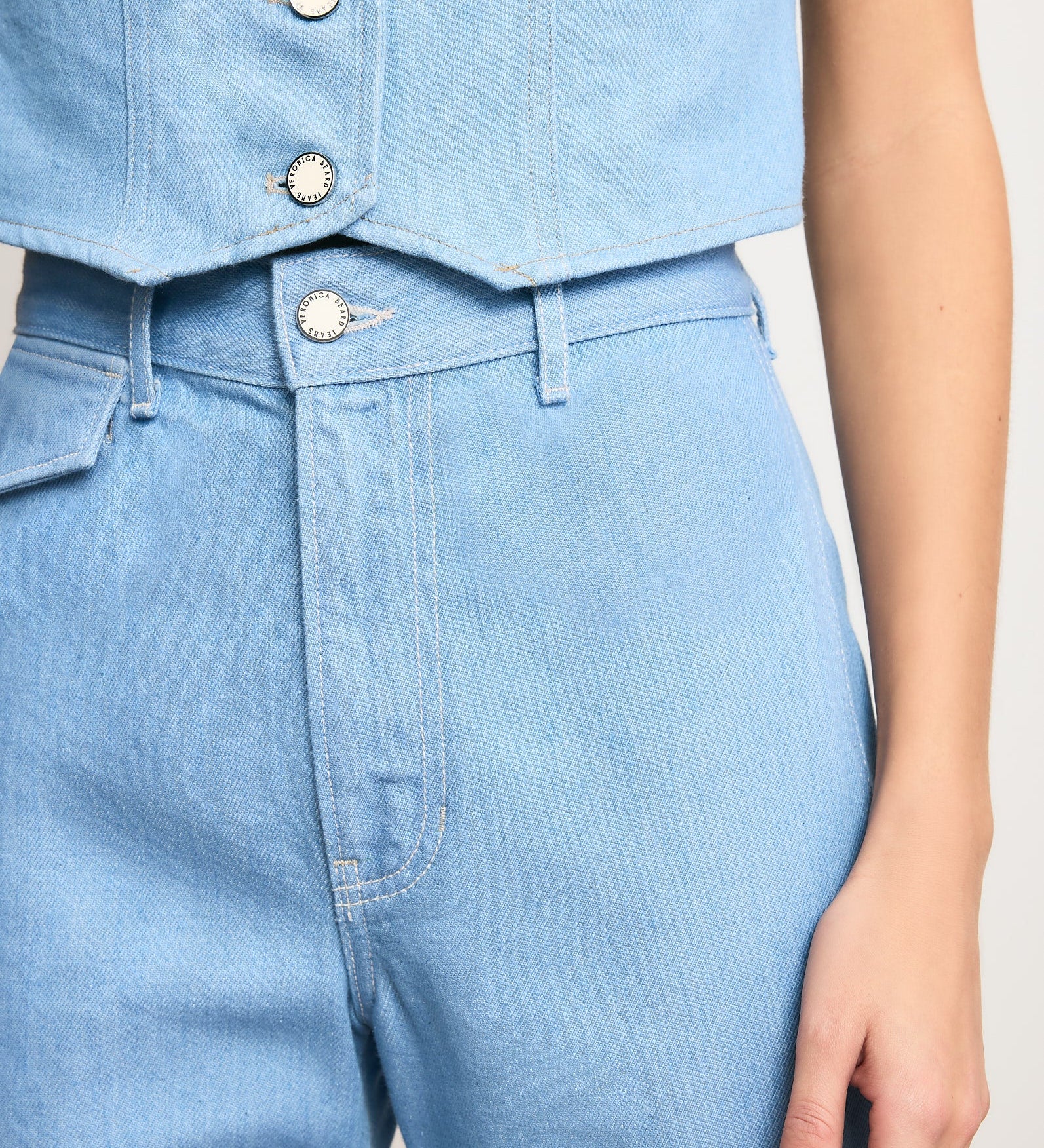 Veronica Beard - Crosbie Flap - Pocket Slim Wide - Leg Jean