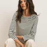 Veronica Beard - Hovey Embroidered Stripe Top