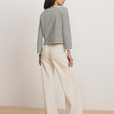 Veronica Beard - Hovey Embroidered Stripe Top