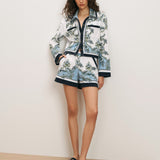 Veronica Beard - Novelle Terry Button - Down Shirt