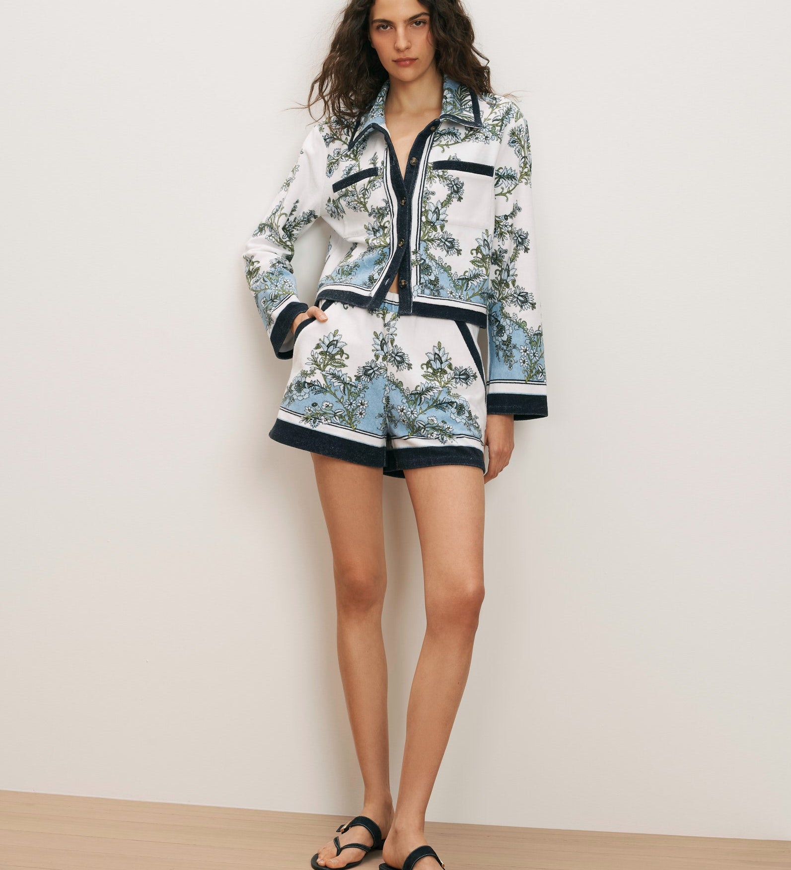 Veronica Beard - Novelle Terry Button - Down Shirt