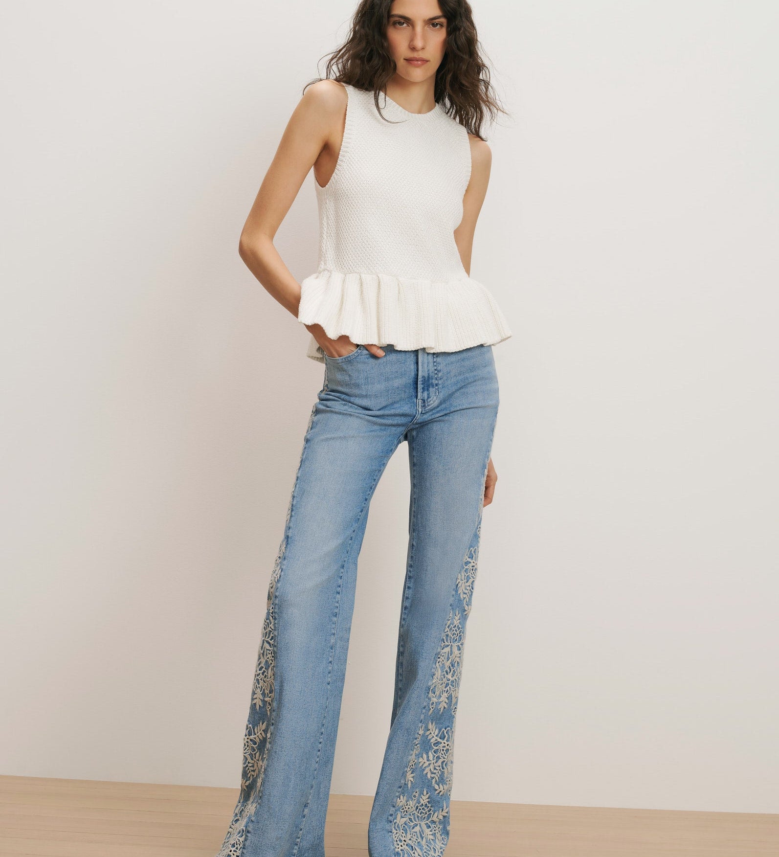 Veronica Beard - Nemyah Peplum Tank Top