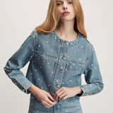 Veronica Beard - Lowry Embellished Denim Jacket