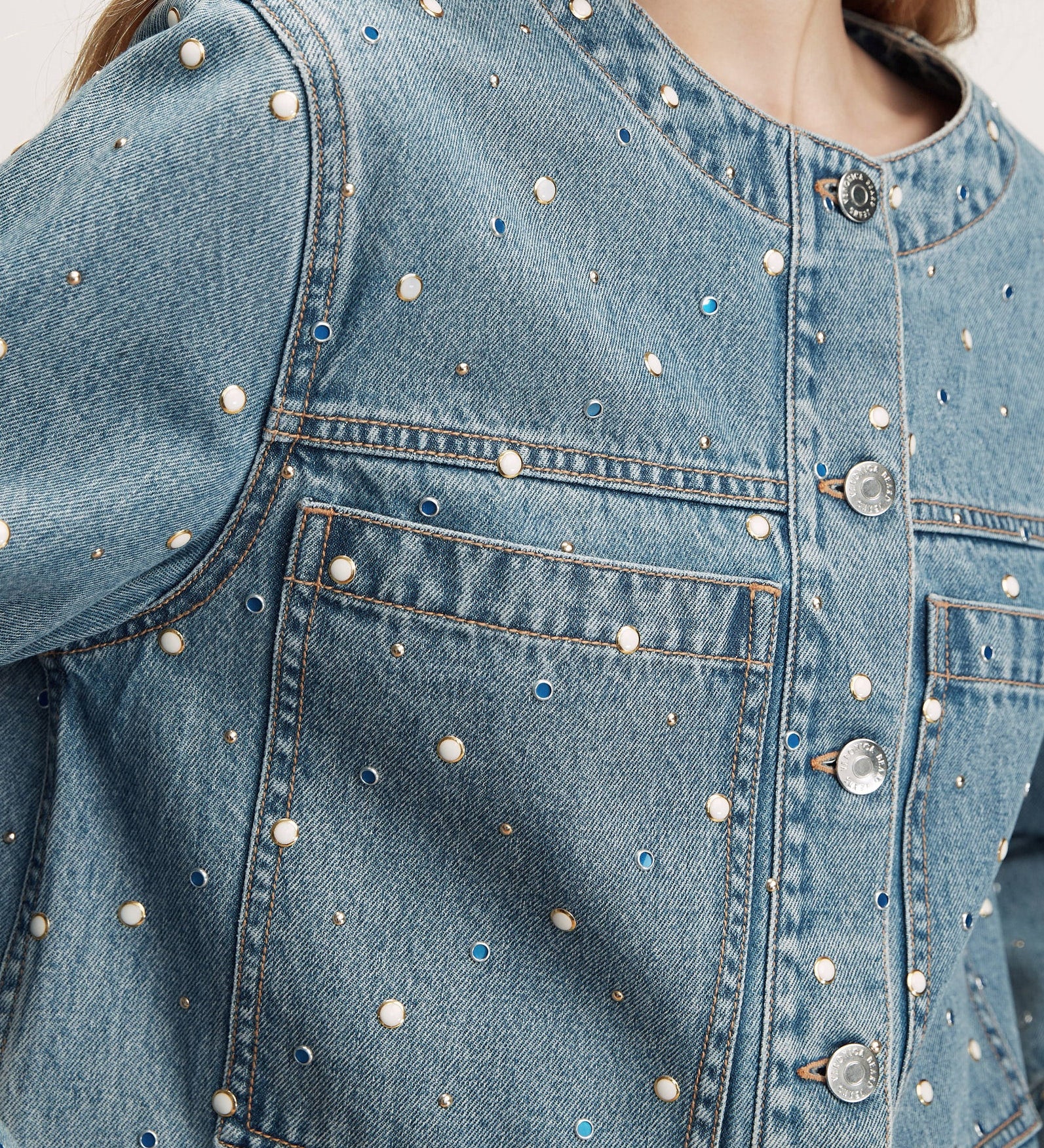Veronica Beard - Lowry Embellished Denim Jacket