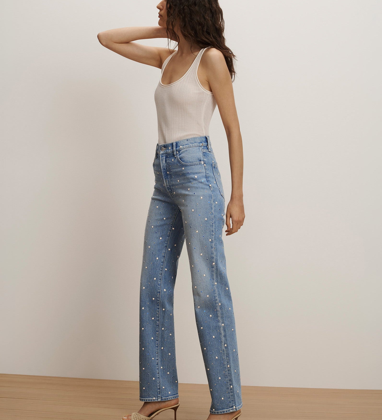 Veronica Beard - Dylan Embellished Straight - Leg Jean