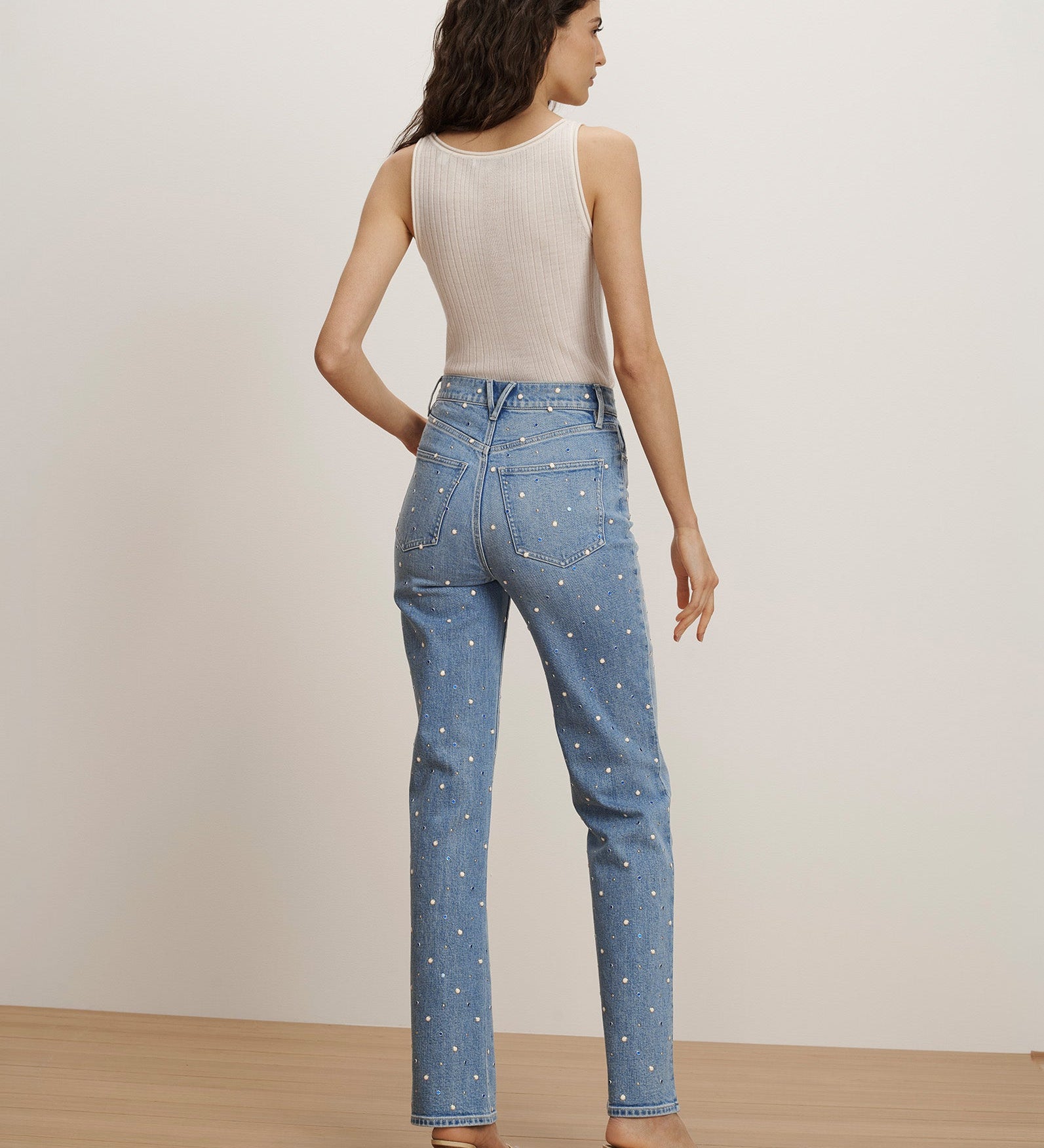 Veronica Beard - Dylan Embellished Straight - Leg Jean
