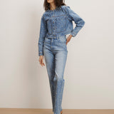 Veronica Beard - Dylan Embellished Straight - Leg Jean