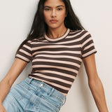 Veronica Beard - Pruitt Striped Ribbed T - Shirt