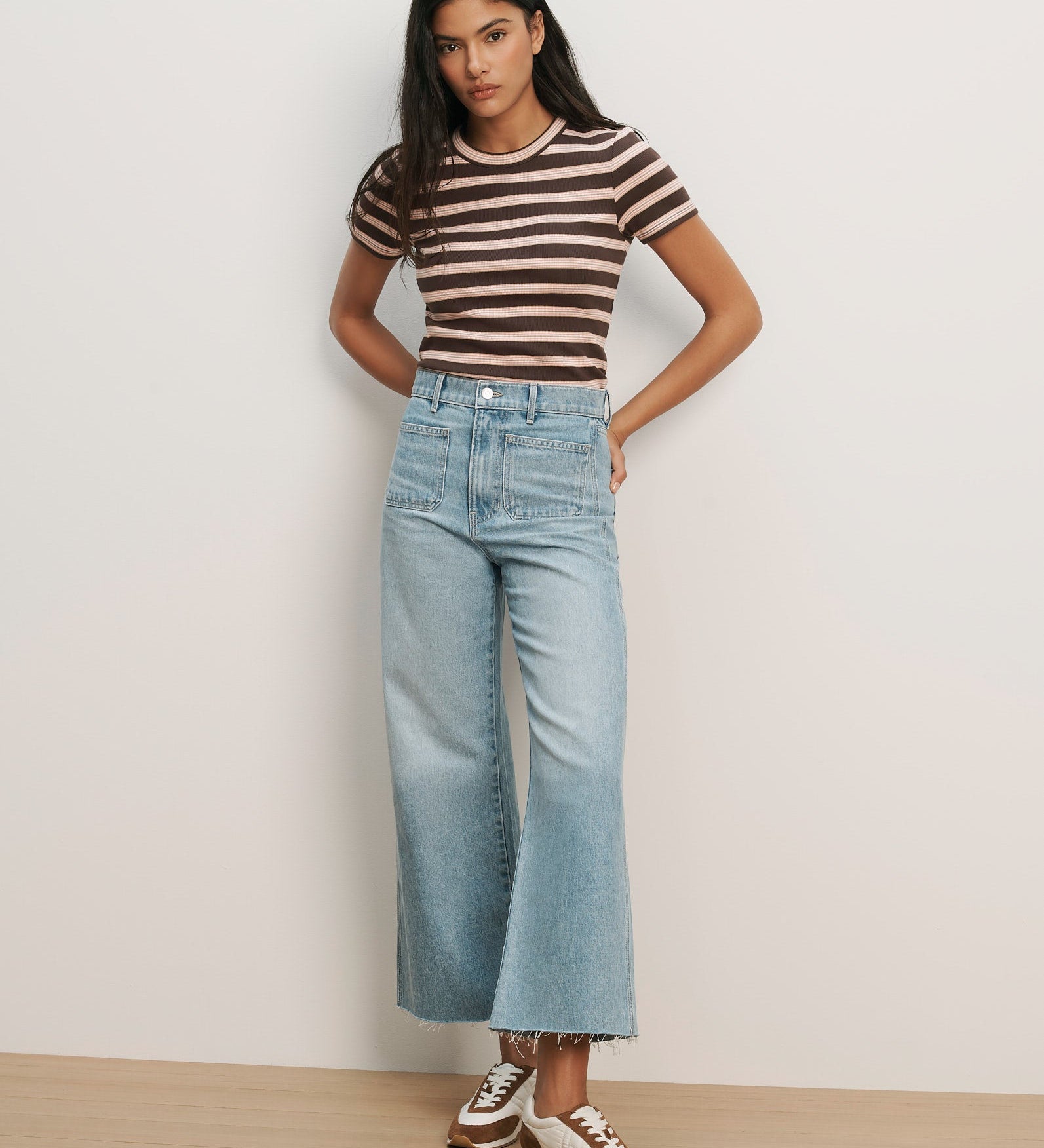 Veronica Beard - Pruitt Striped Ribbed T - Shirt