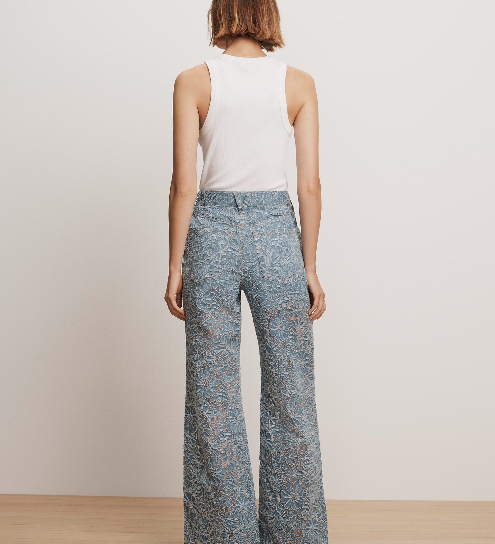 Veronica Beard - Taylor Burnout Wide - Leg Jean