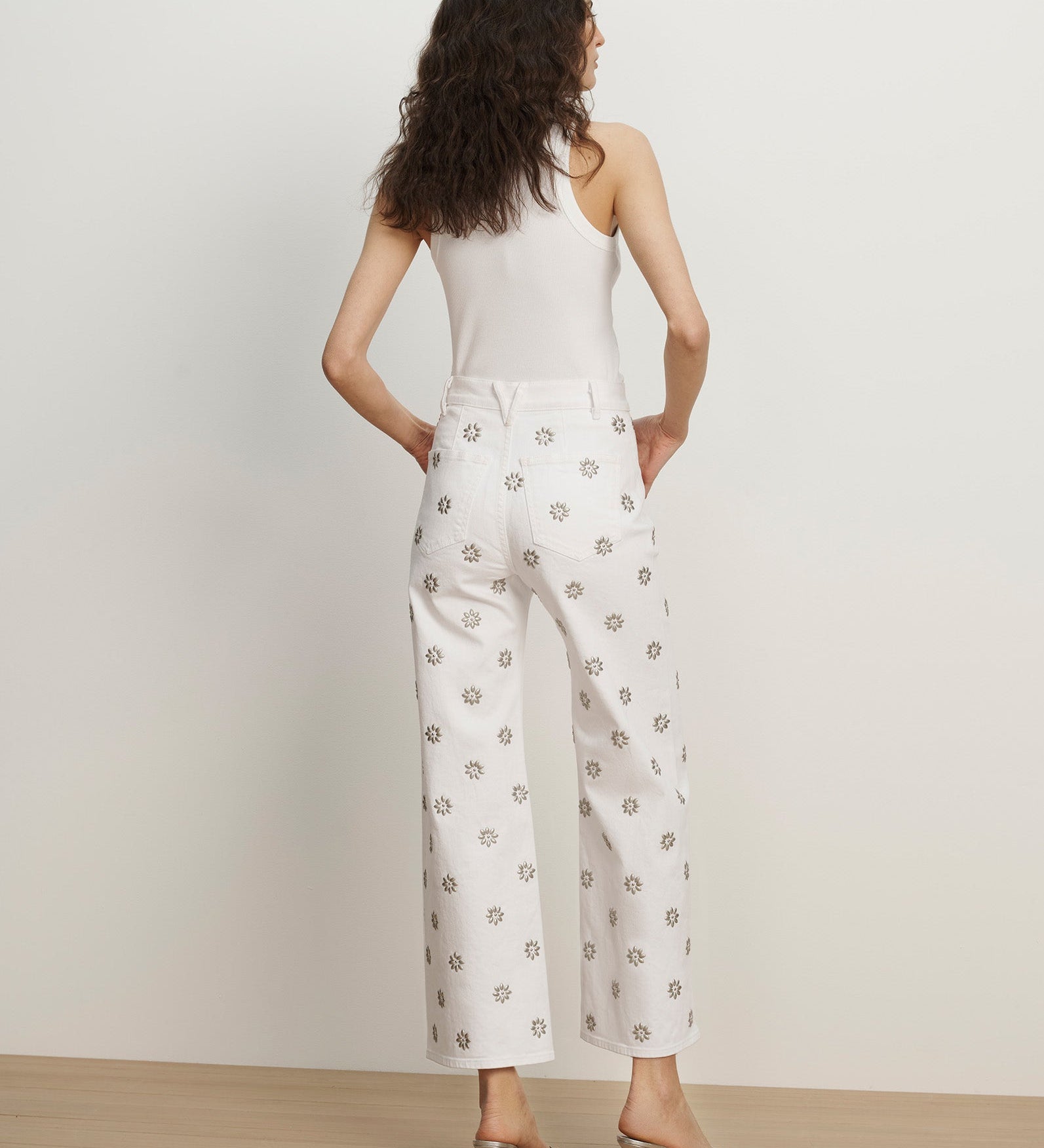 Veronica Beard - Grant Studded Wide - Leg Jean