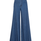 Veronica Beard - Digby Wide - Leg Chambray Pant