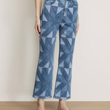 Veronica Beard - Dylan Quilt - Print Straight - Leg Jean