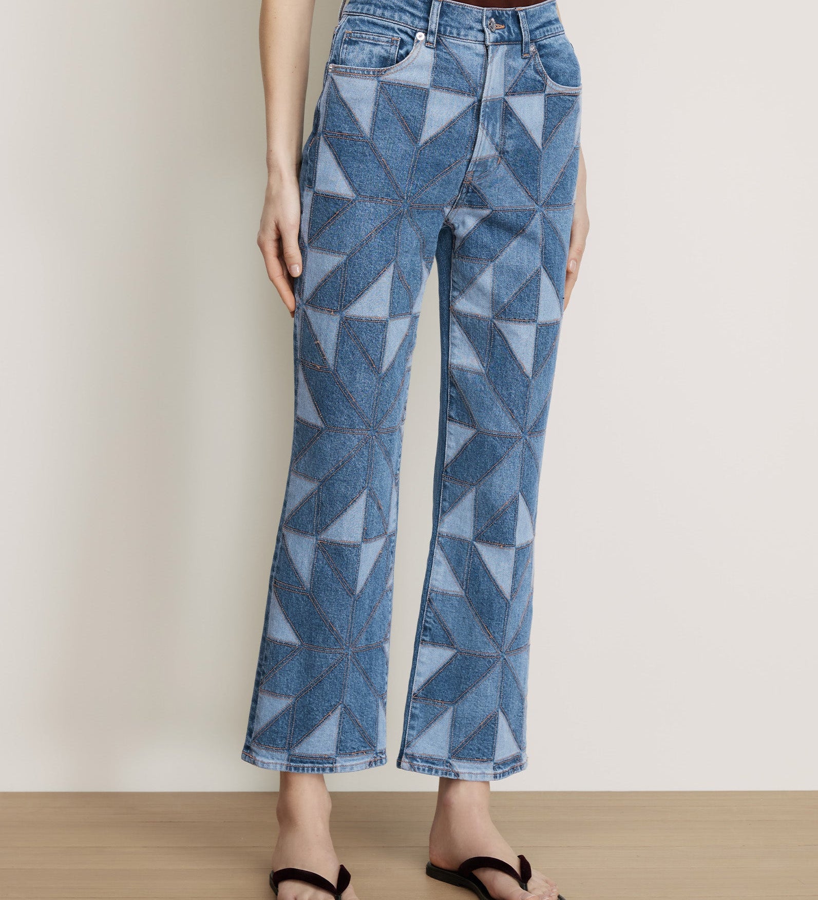 Veronica Beard - Dylan Quilt - Print Straight - Leg Jean