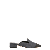 Veronica Beard - Cecile Denim Cap-Toe Mule