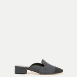 Veronica Beard - Cecile Denim Cap-Toe Mule