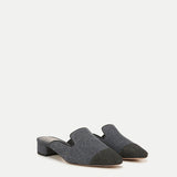 Veronica Beard - Cecile Denim Cap-Toe Mule