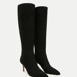Veronica Beard - Lisa Suede Mid-Heel Tall Boot