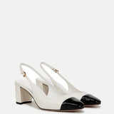 Veronica Beard - Cecile Croc - Embossed Cap - Toe Slingback Pump