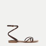 Veronica Beard - Allegra Leather Ankle - Wrap Sandal