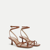 Veronica Beard - Caterina Leather Ankle-Wrap Sandal