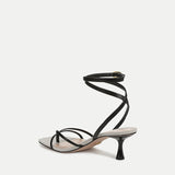 Veronica Beard - Caterina Leather Ankle - Wrap Sandal