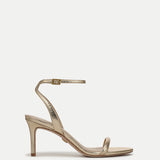 Veronica Beard - Sylvie Metallic Ankle-Strap Stiletto Sandal