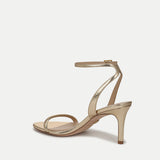 Veronica Beard - Sylvie Metallic Ankle-Strap Stiletto Sandal