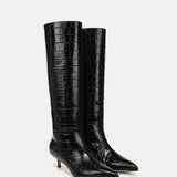 Veronica Beard - Lisa Croc-Embossed Tall Boot