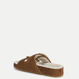 Veronica Beard - Prue Shearling Buckle Sandal