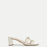 Veronica Beard - Via Croc - Embossed Mid - Heel Sandal